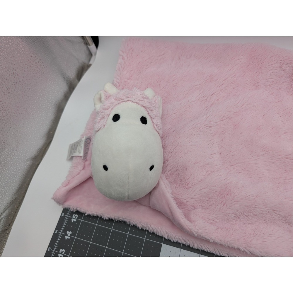 Quiltex Pink Cow Lovey Plush Blanket Mat Oversized Large 30 x 29 Stuffed Animal - Picture 2 of 9